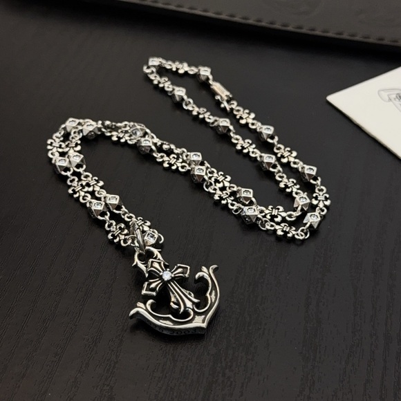 Chrome Hearts Silver Cross Pendant Necklace - Picture 2 of 4